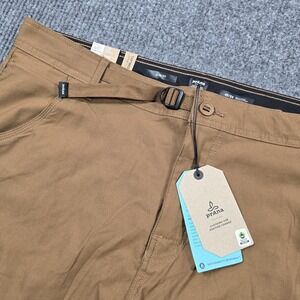 PrAna Stretch Zion Slim Pant II Pants Mens 40x34‎ Brown Tapered Hiking Outdoor